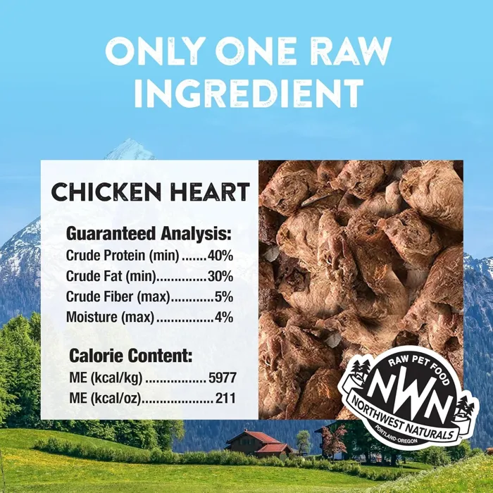 Northwest Naturals Freeze Dried Chicken Heart 3-oz