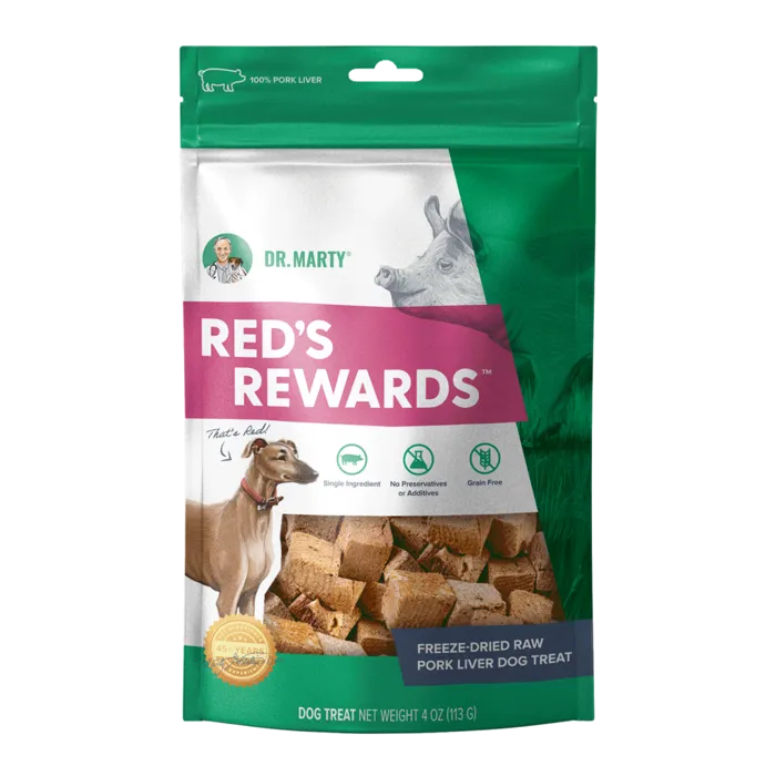Dr Marty Treats Red's Reward Pork Lvr 4-oz