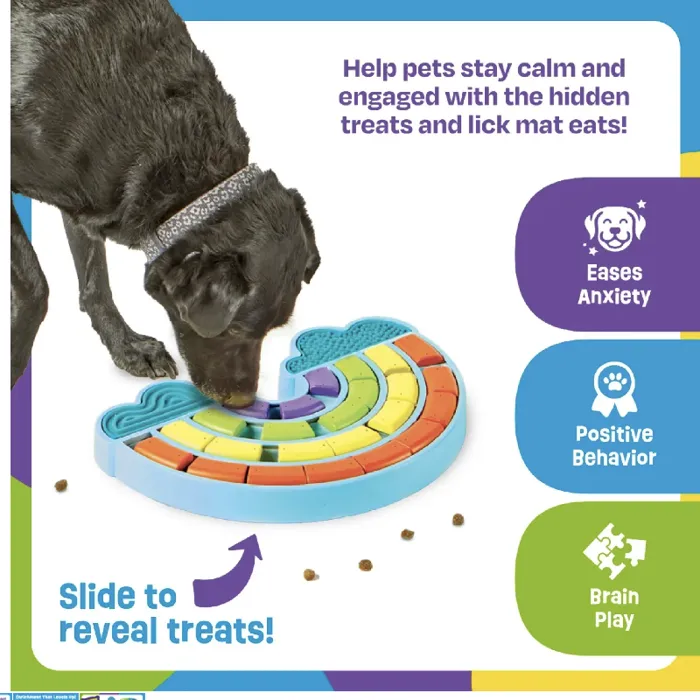 Brightkins Toy Rainbow Treat Puzzle & Lick Mat