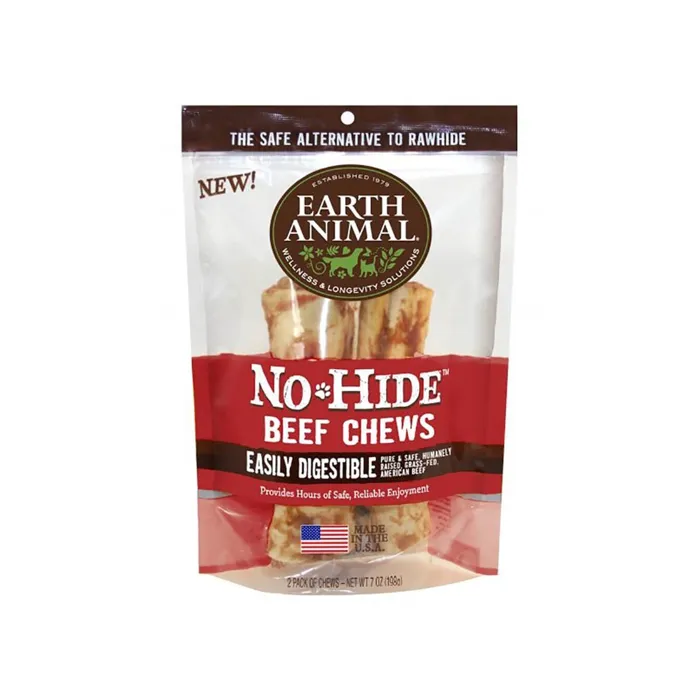 Earth Animal Dog No Hide Beef 7 In 2 Pk