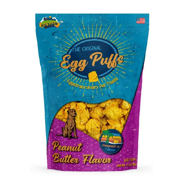 Wild Meadow Farms Dog Egg Puffs Peanut Butter 2-oz