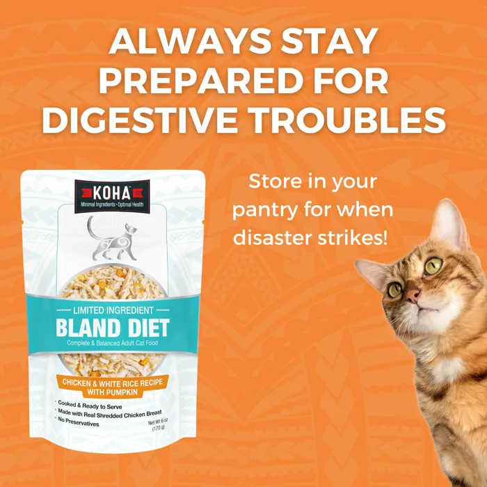 Koha Cat Bland Diet Chicken & Rice 2.8oz Pouch