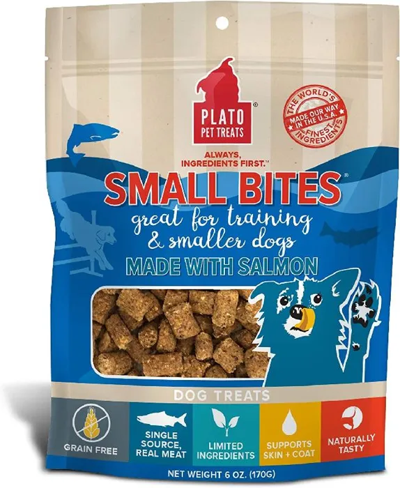 Plato Pet Treats Small Bites Salmon 6-oz