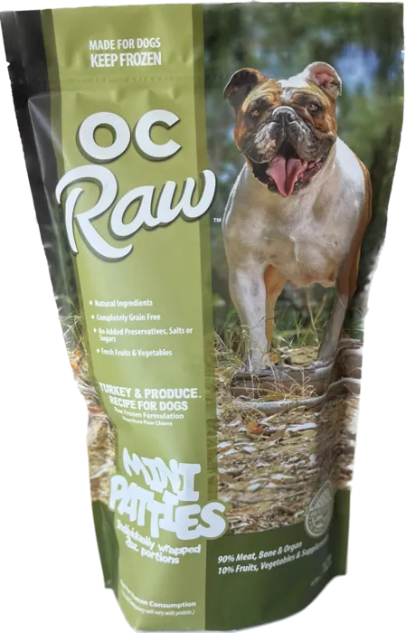 OC Raw Frzn Turkey & Produce Sliders 4#