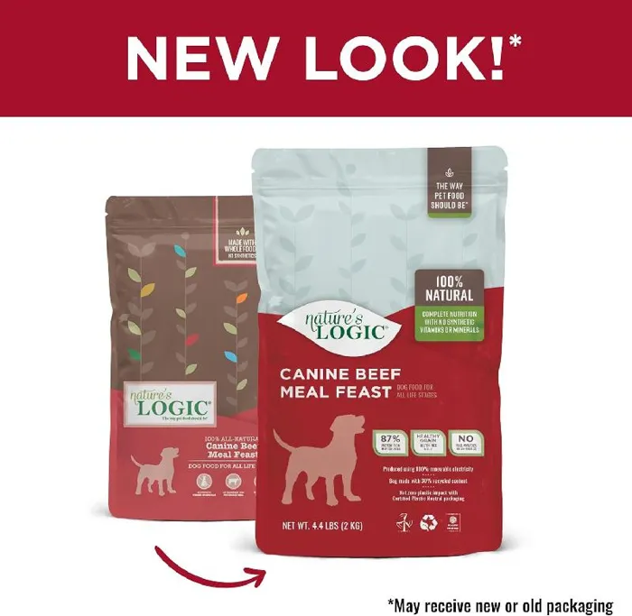 Nature's Logic Dry Kibble Dog Food, Beef 25-lb