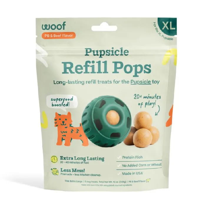 Woof Dog Treat Refill Pupsicle Pops Bf 12-oz XL