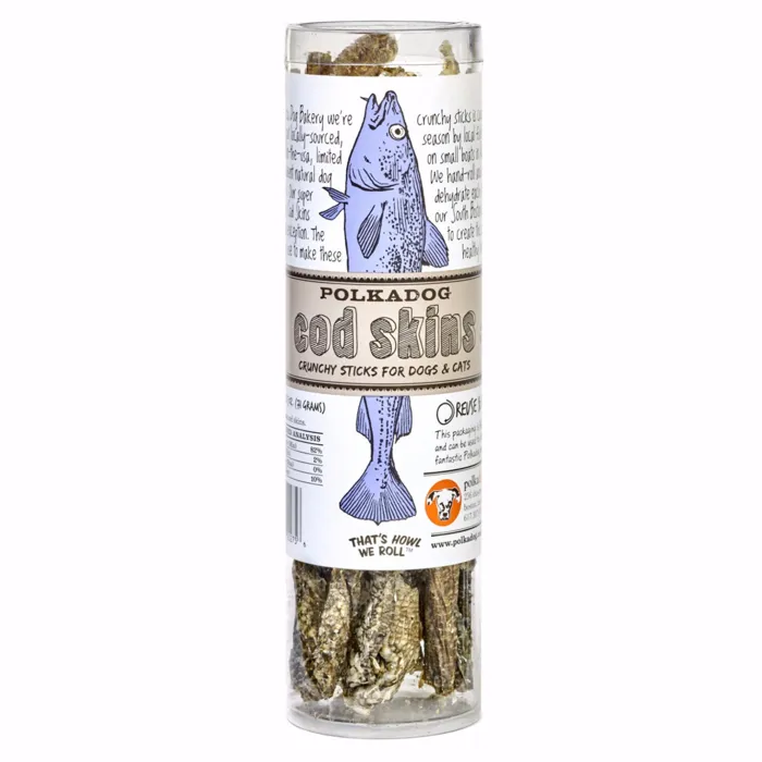 Tube – Cod Skin Dog Treats 4.7-oz