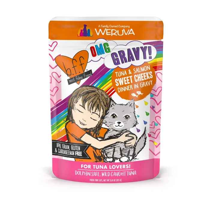Weruva Cat Pch BFF Tuna/Sal Swt Cheeks 3-oz