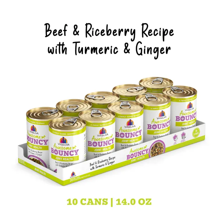 Weruva Dog Awesome Bouncy Bf/Rice 14-oz