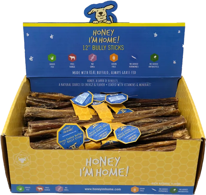 HIH Honey Coated Buffalo Bully Stick 12"