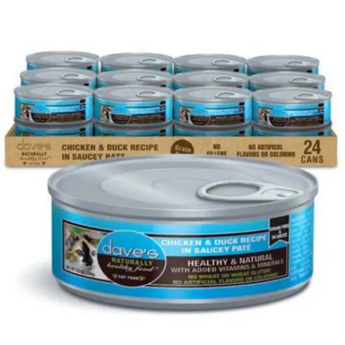 Dave's Nat Cat Chkn Duck In Saucey Pate 5.5-oz