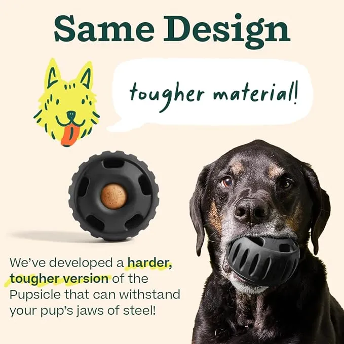 Woof Dog Toy Pupsicle Power Chewer Blk LG