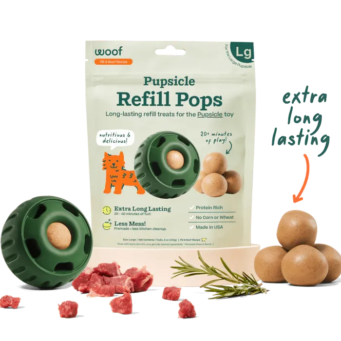 Woof Treat Pops Refill Chicken & Peanut Butter LG