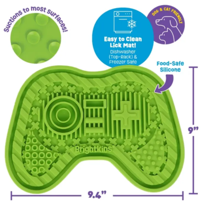 Brightkins Gamer Lick Mat green dimensions and features