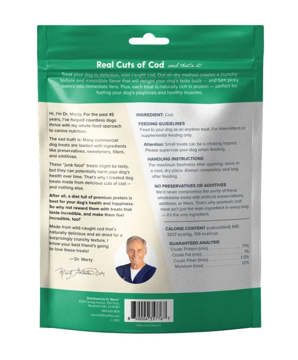 Dr Marty Treats Cod Cracklers 4-oz