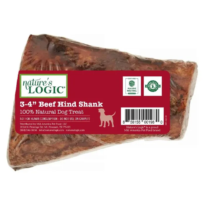 Nature's Logic Beef Hind Shank Treat 3-4"