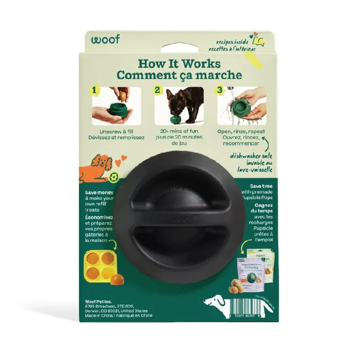 Woof Dog Toy Pupsicle Power Chewer Blk XL