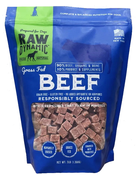 Raw Dynamic Frozen Canine - Beef 3lb