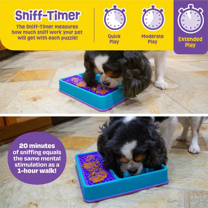 Brightkins Square Slow Feeder Bowl Lick Mat puppy use