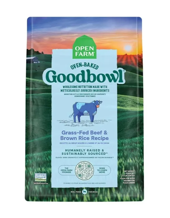 OF Dog Dry GoodBowl Bf & Brn Rice 22#
