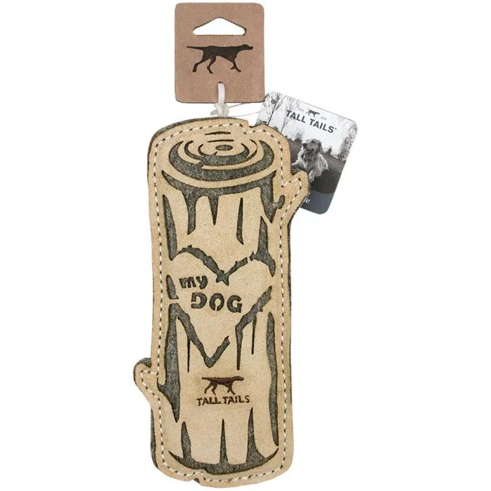 Tall Tails Leather Chew Toys Luv My Dog Log 9 In.