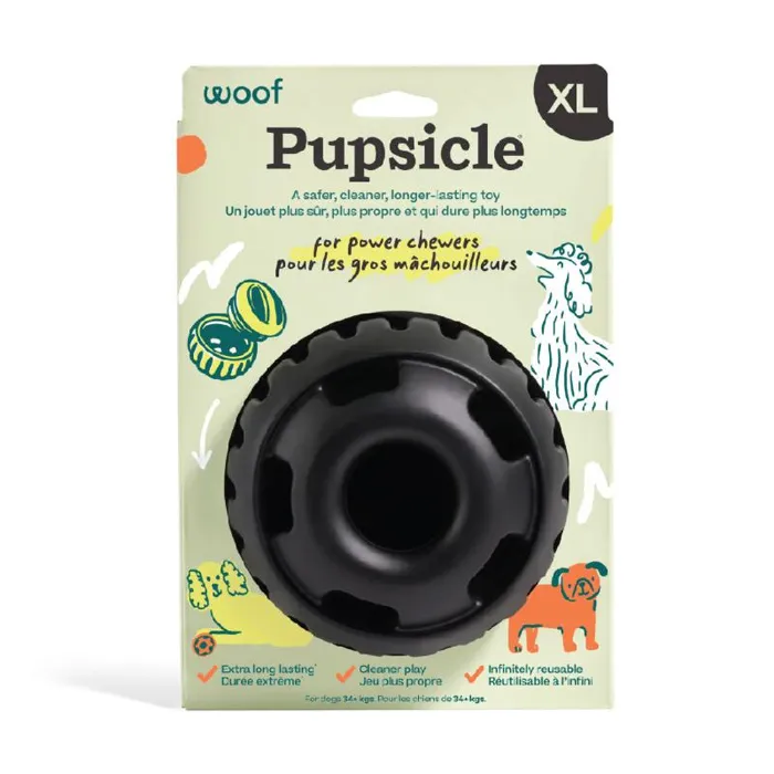 Woof Dog Toy Pupsicle Power Chewer Blk XL