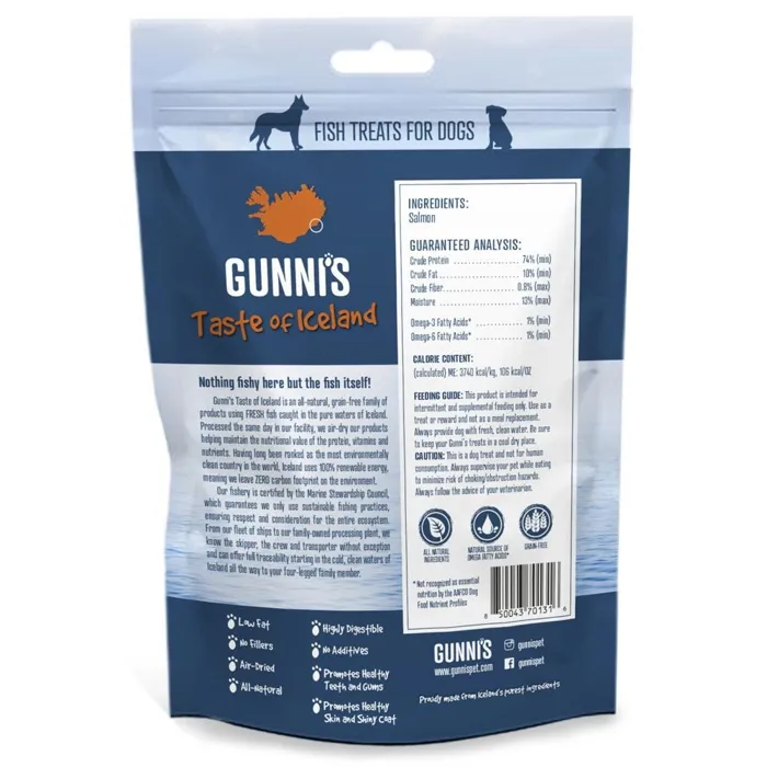 Gunni's Dog Treats Slmn Skin Shorties 2-oz