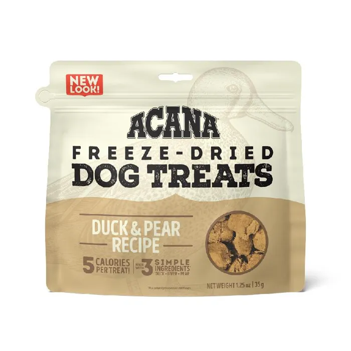Acana Freeze Dried Duck & Pear Dog Treats 3.25 Oz
