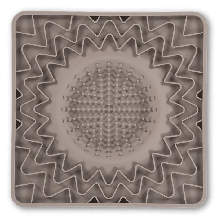 Messy Mutts Silicone Framed Lick Bowl Mat Grey 10x10