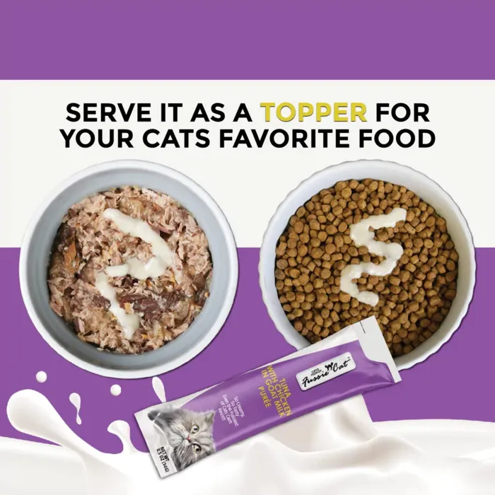 Fussie Cat Goat Milk Puree Tuna w/Ckn 4pk