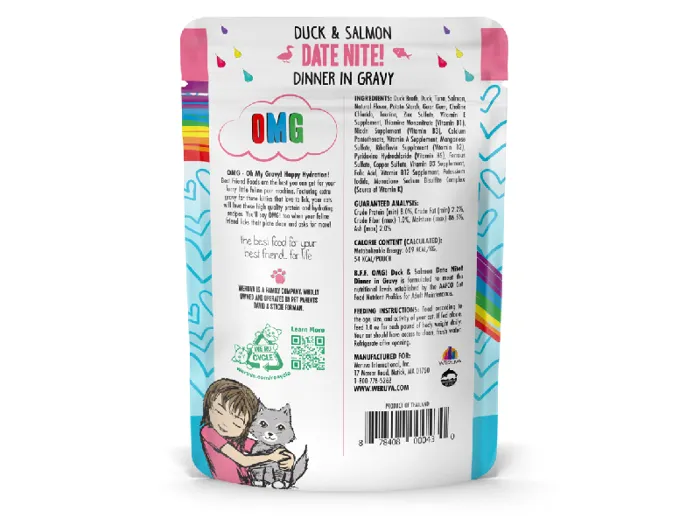 Weruva Cat OMG Pch Date Nite Duck Slmn 2.8-oz