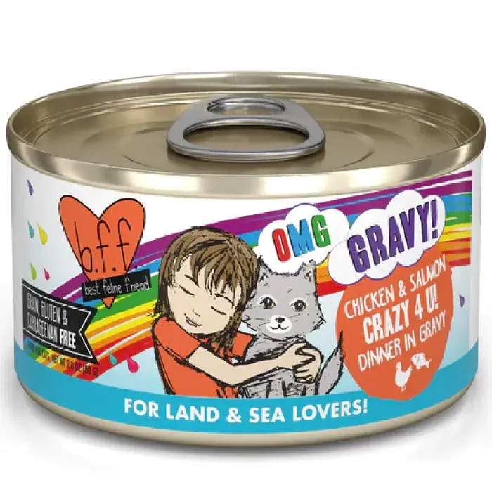 Weruva Cat Can Omg Crazy 4 U Chick Salmon 5.5 Oz