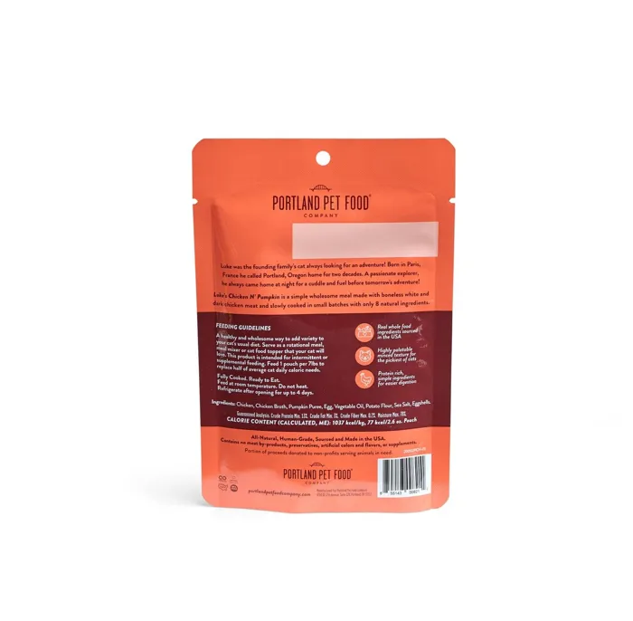 Portland Pet Cat Ckn & Ppkn Pch 2.6-oz