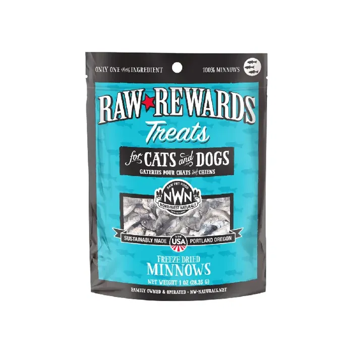 Northwest Nats Raw Rewards Minnows Fd Dog & Cats Treats, 1-oz
